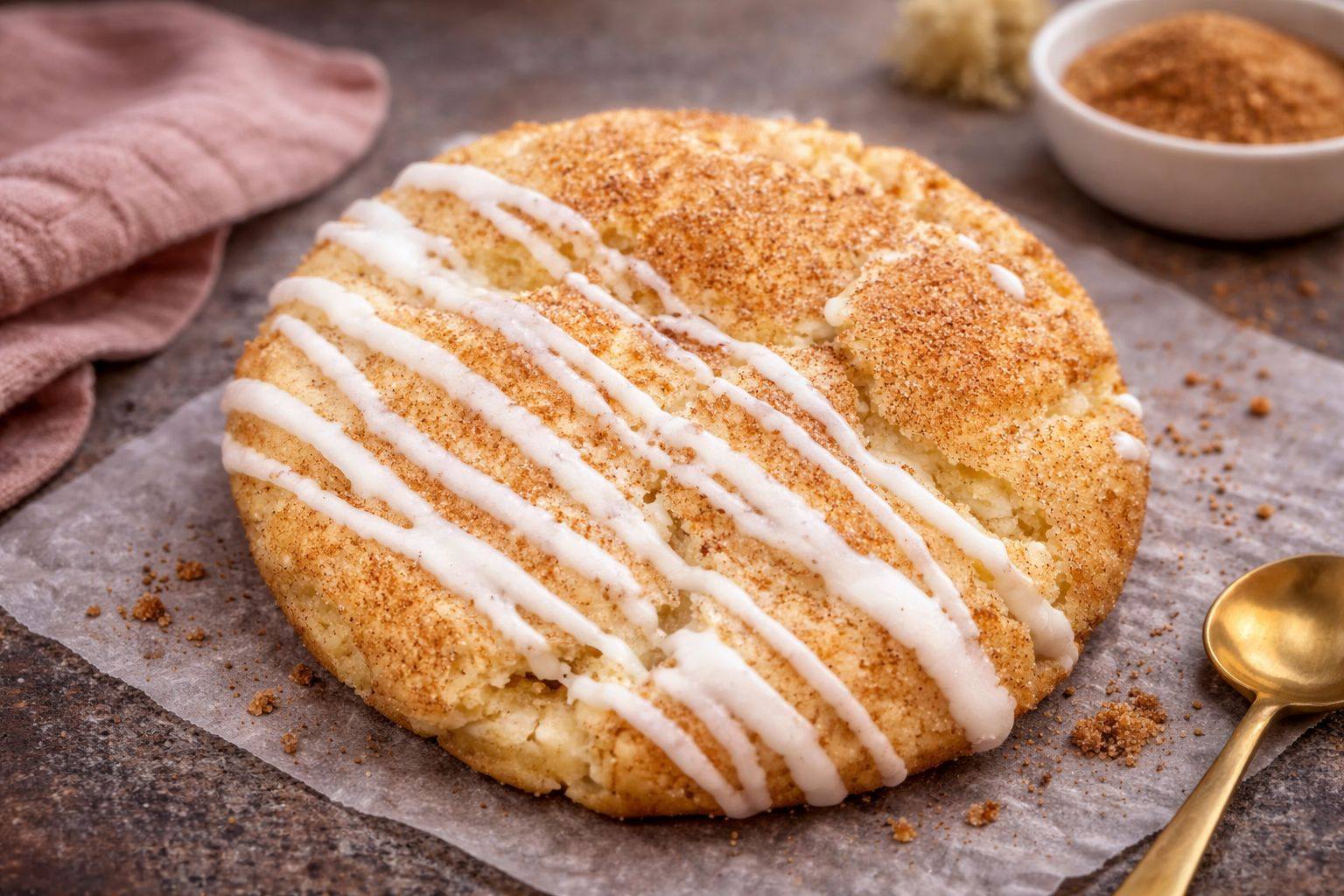 Cinnabon Stuffed White Chocolate Chip Cookie