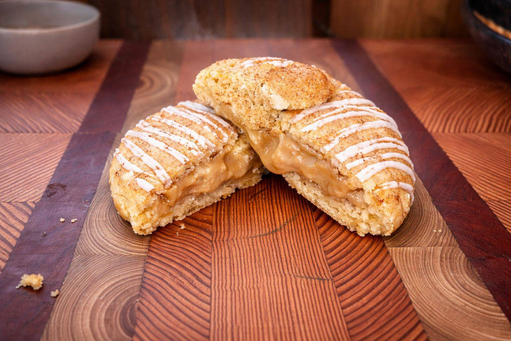 Cinnabon Stuffed White Chocolate Chip Cookie