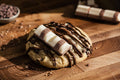 Kinder Joy Stuffed Chocolate Chip Cookie