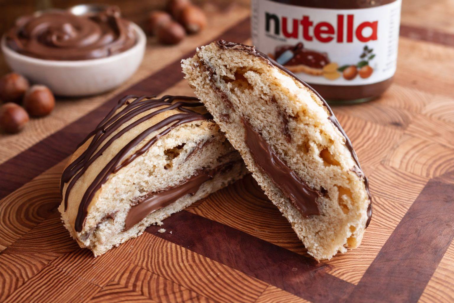 Nutella Stuffed Chocolate Chip Cookie