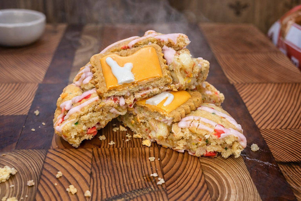 Zoo Sprinkle Cheesecake Stuffed Chocolate Chip Cookie