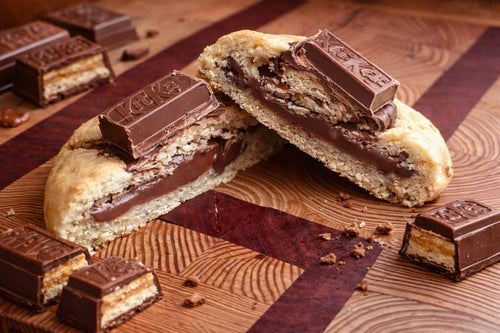 KitKat Nutella Stuffed Chocolate Chip Cookie