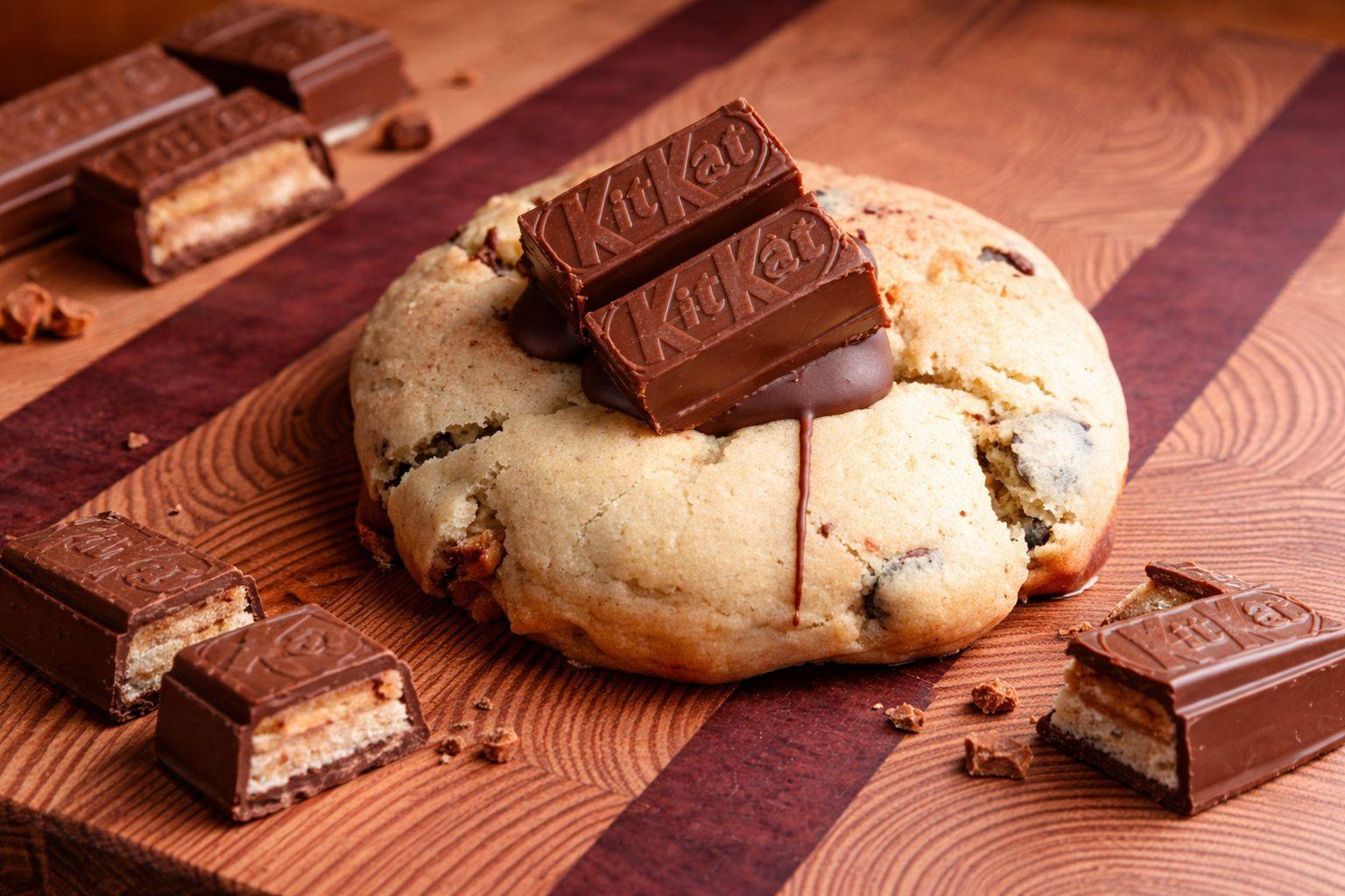 KitKat Nutella Stuffed Chocolate Chip Cookie